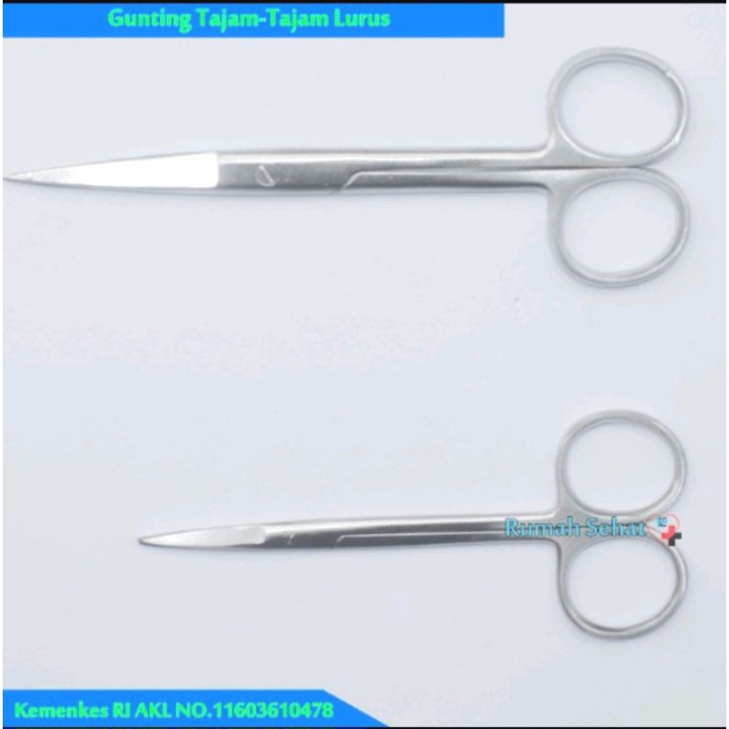 

SIS Gunting Jaringan Gunting Tajam Tajam Lurus 11,5cm Gunting TaTa Lurus 14cm Marwa Operating