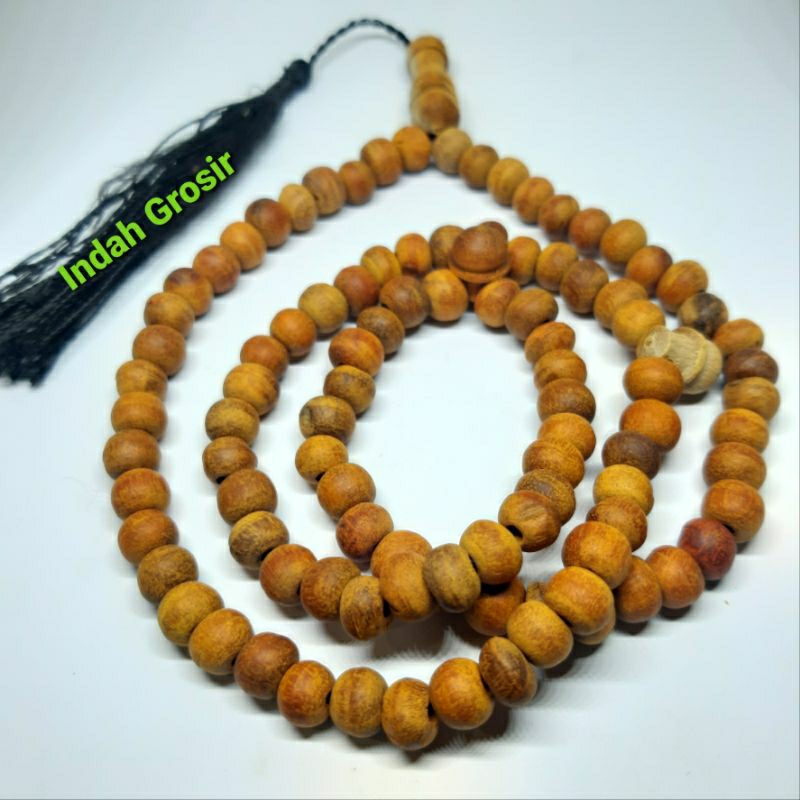 GROSIR TASBIH KAYU SCANG DOP KESEHATAN 7MM 99BUTIR NATURAL