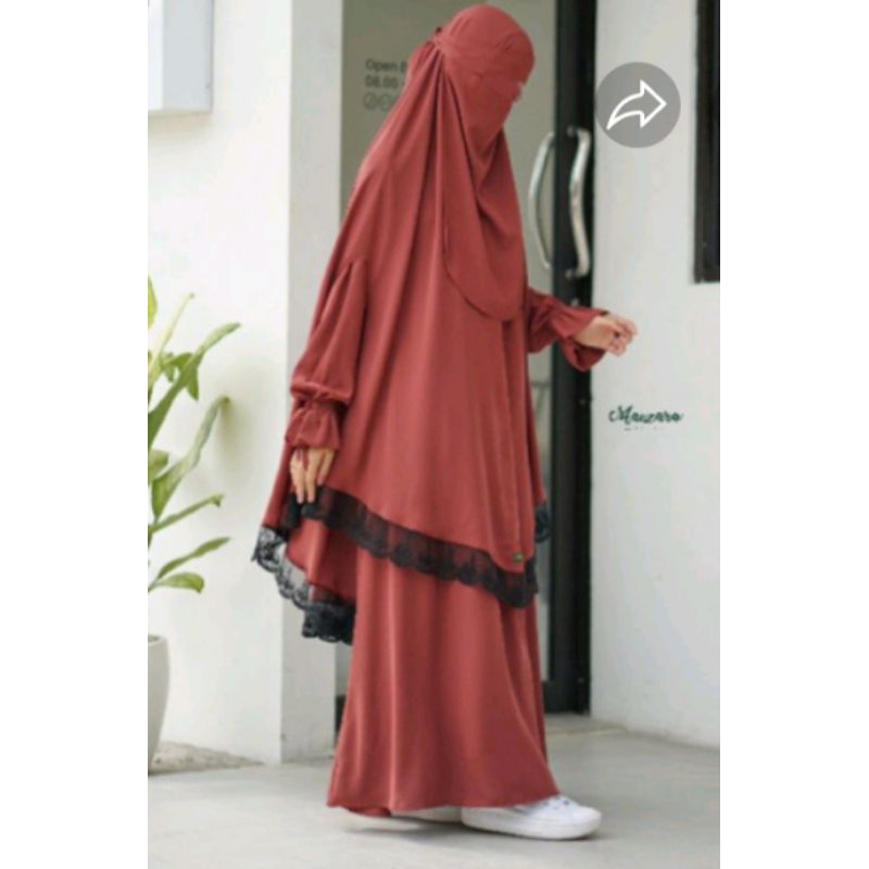 Maizara-Naura Khimar_Cinnamon Soft Lexus(Soft Lexina)_preloved