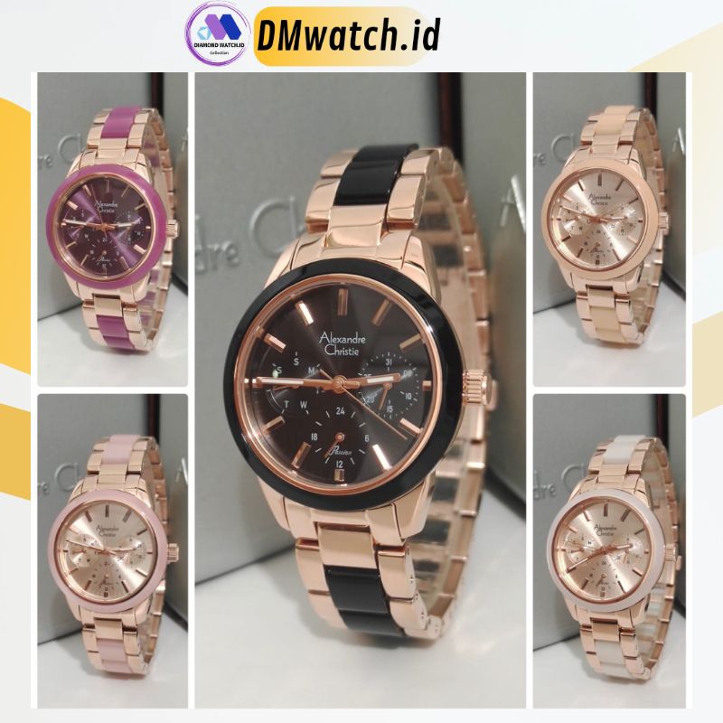 Jam Wanita Alexandre Christie AC2A41 AC 2A41 Original Garansi Resmi Free Battery Cadangan
