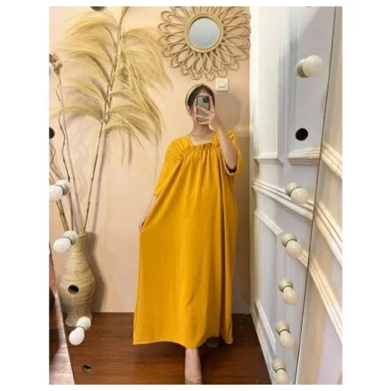 DRES FUJI Kekinian Model Terbaru / Kinan terbaru 2023 / Zara Dress Polos / Daster Kerut Dada / DASTE