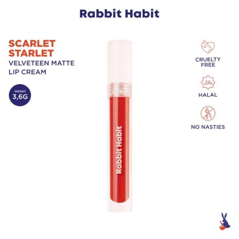 Rabbit Habit Velveteen Matte Lip cream # 04 Scarlet Starlet
