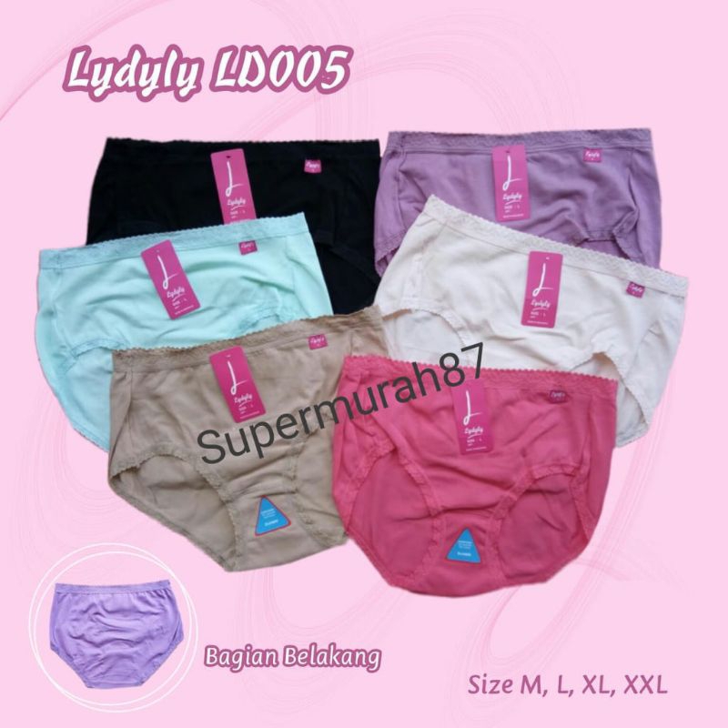 [ 6 PCS ] Cd LYDYLY L005 | CD LYDYLY | CD LYDYLY renda | LIDILY | Celana dalam LYDYLY / L005
