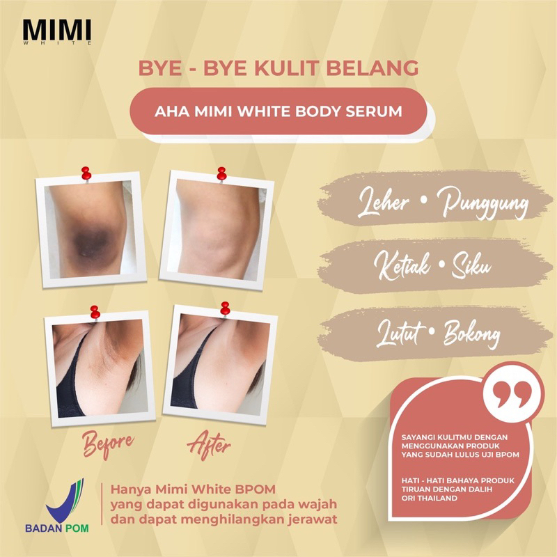 Mimi White AHA White Body Serum 30 ML BPOM