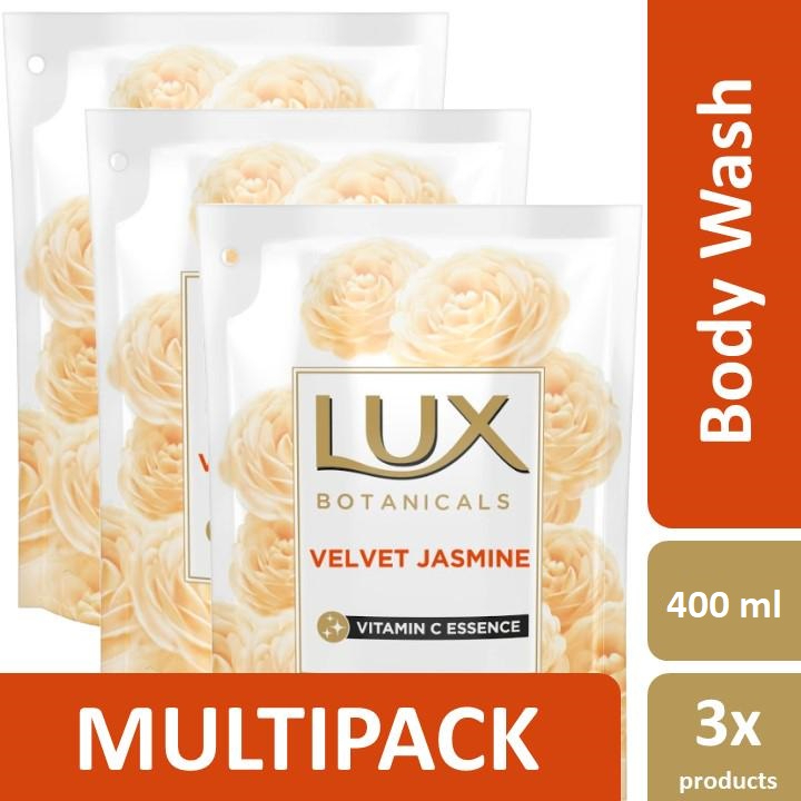 Lux Botanicals Sabun Mandi Cair Velvet Jasmine 400 mL x3