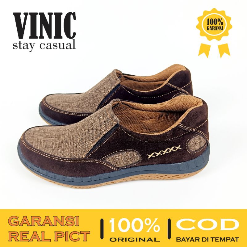 GARANSI 100% REAL PICT - SEPATU SANTAI PRIA SLIP ON COKLAT KULIT / SEPATU CASUAL PRIA MODEL SANTAI KULIT PREMIUM / SEPATU CASUAL PRIA / SEPATU KERJA SEMI FORMAL PRIA