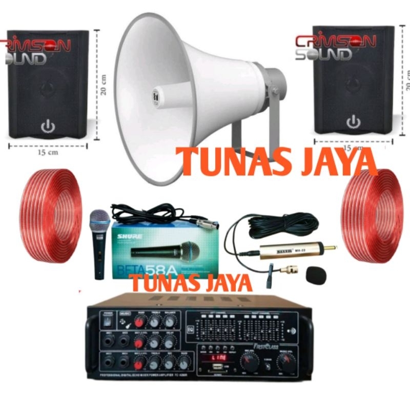PAKET TOA KOMPLIT SPEAKER OUTDOOR INDOOR PAKET TOA SOUND SYSTEM MASJID ATAU MUSHOLLA