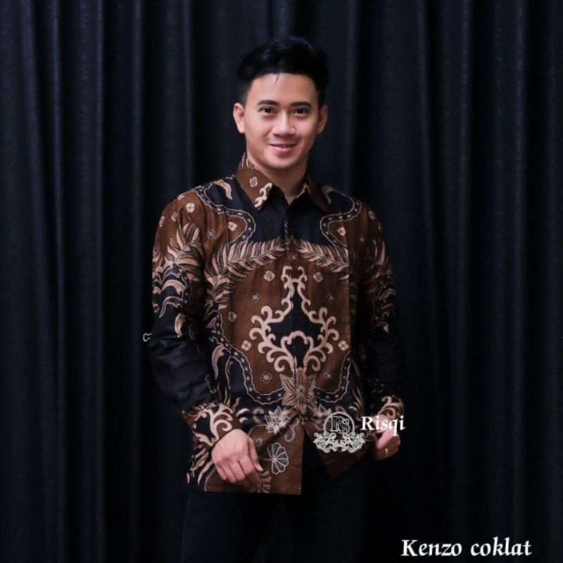 BAHAN KATUN bukan POLIMIKRO KEMEJA BATIK PRIA LENGAN PANJANG Atasan Batik Pria Lengan Panjang Batik ARTAMULYA motif BENANGRAJA size M L XL XXL Kemeja batik Pria Lengan panjang