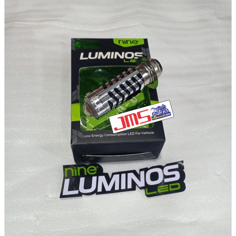 lampu bohlam LED depan utama 9nine luminos led original LS2 h6 kaki 1 hi low acdc putih dan kuning plus senja biru untuk semua motor matic dan bebek mio beat vario vega jupiter z mx satria tu soul gt revo fit