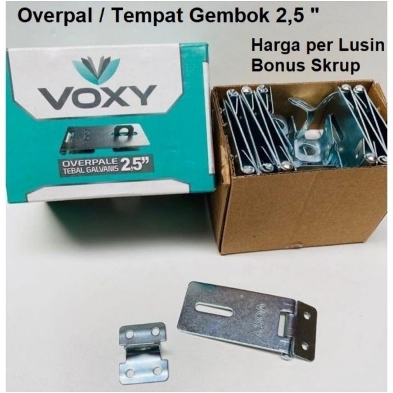 PER LUSIN Overpal Overval Tempat Rumah Kunci Gembok kecil Besar Chrome Stainless Voxy 2,5 2.5 inch 5