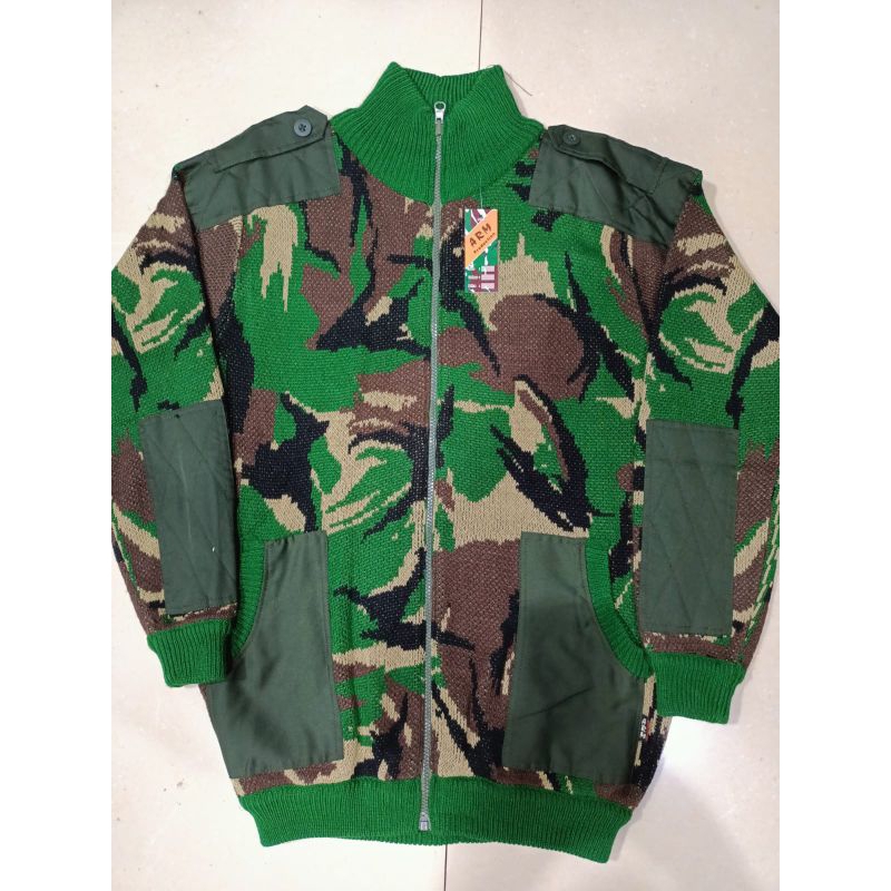 Switer Army Doreng TNI Dewasa Bahan Rajut Benang Wol Tebal