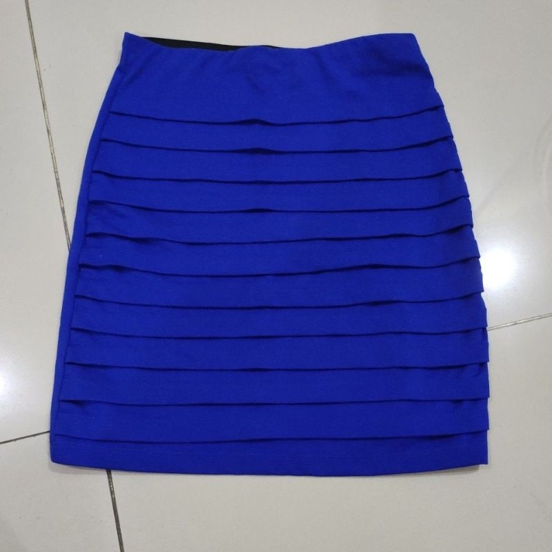 rok span mini biru preloved
