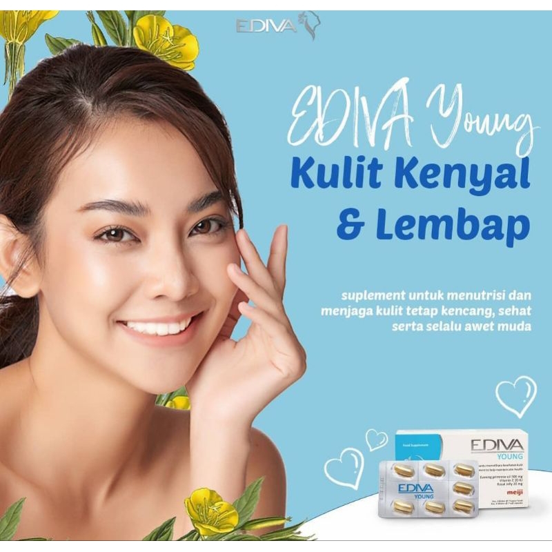 Ediva YOUNG BOX isi 28 by Meiji JAPAN Kulit glowing anti aging