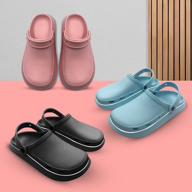 V10 Sandal Kodok Model Baim Wanita Pastel Macaron Anti Nyaman/Sandal Perawat Polos/Sandal Kodok