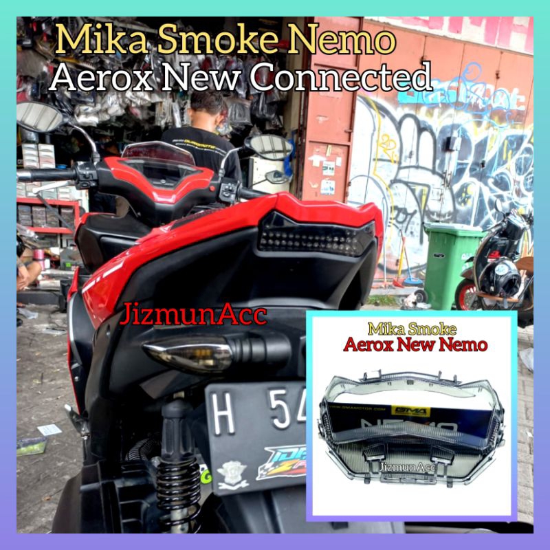 Mika Stoplamp Smoke Aerox New Nemo Mika Smoke Aerox New Connected