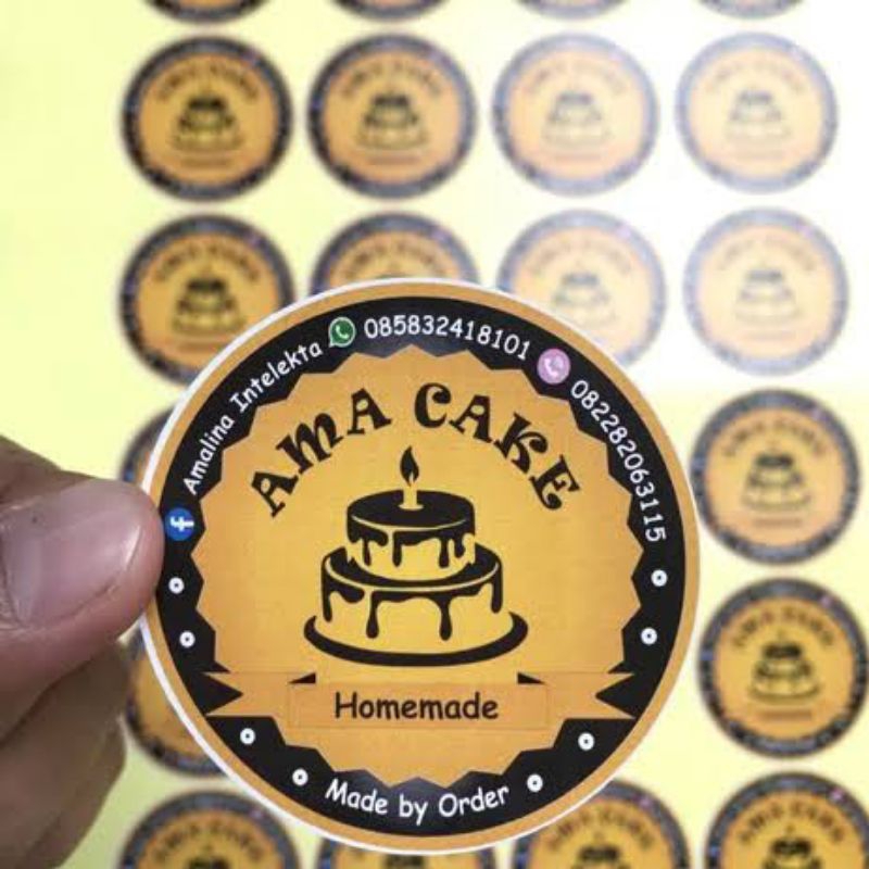 

stiker cutting (kromo & vynill) label makanan dll