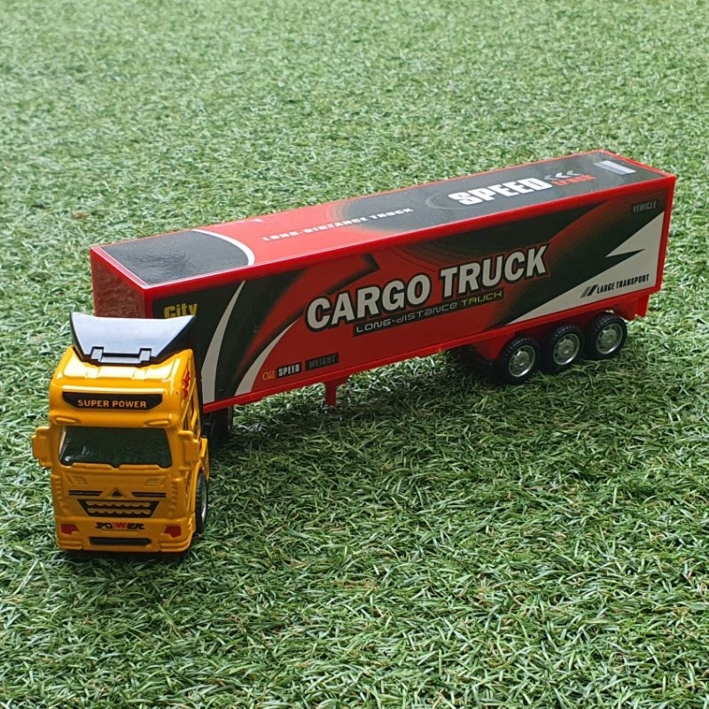 Diecast Truck box Kontainer Cargo Truck Miniatur Die-cast Trucks Box Trailer