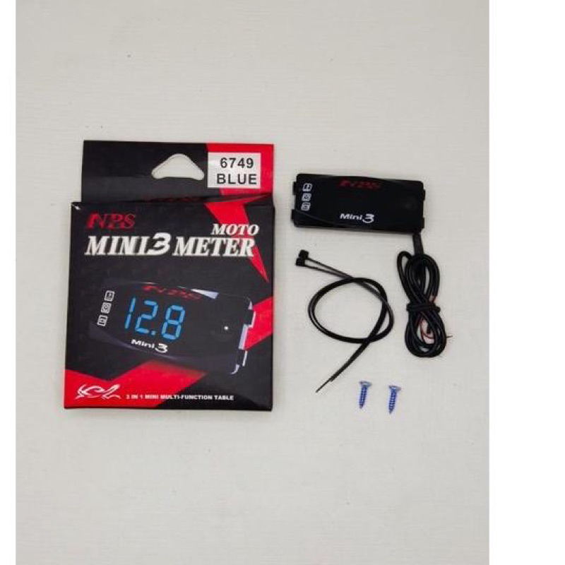 volmeter volt meter accu aki 3 in 1 mini 3 12v universal semua motor bisa