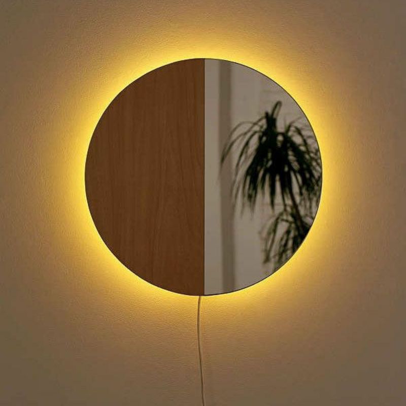 Cermin Led Bulat Aesthetic Cermin Wastafel Gantung D30