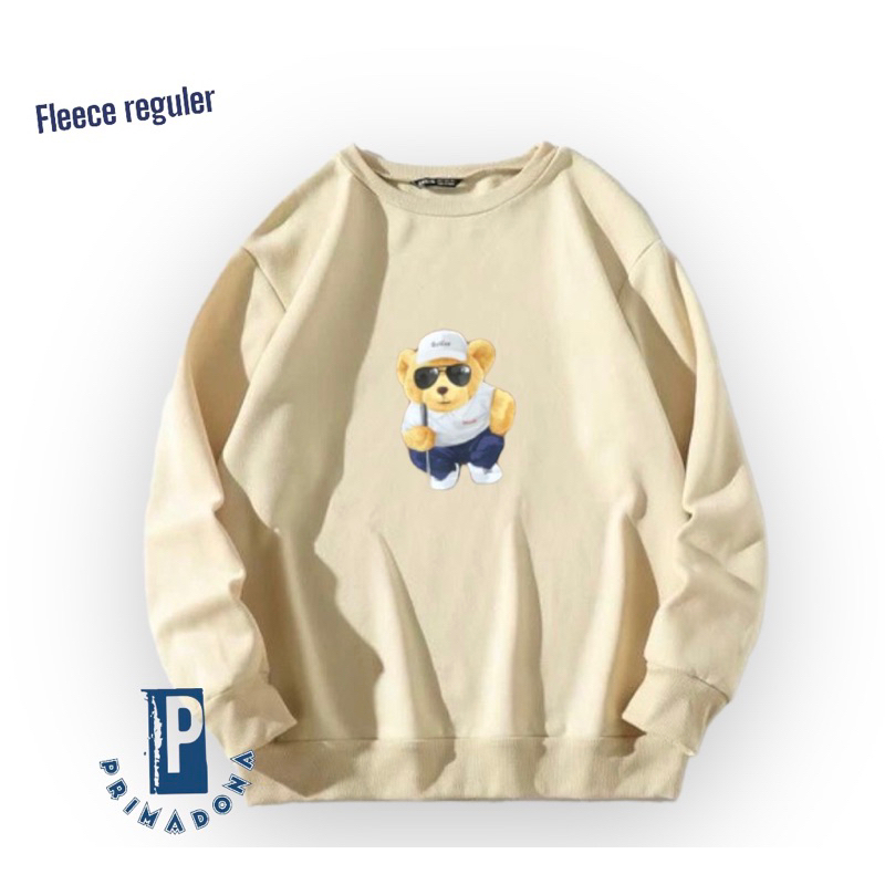 crewneck sweater wanita flece ori terbaru L XL XXL