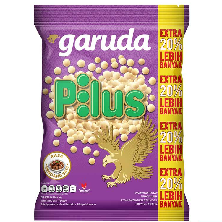 

GARUDA Snack Pilus Rendang Pack 80gr + 16gr