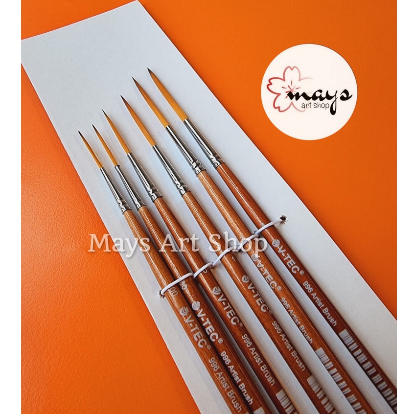 

Kuas Lukis Set Isi 6 V-TEC VT 996 Liner / Artist Paint Brush Cat Melukis VTEC VT996/6 Kecil Lancip Panjang