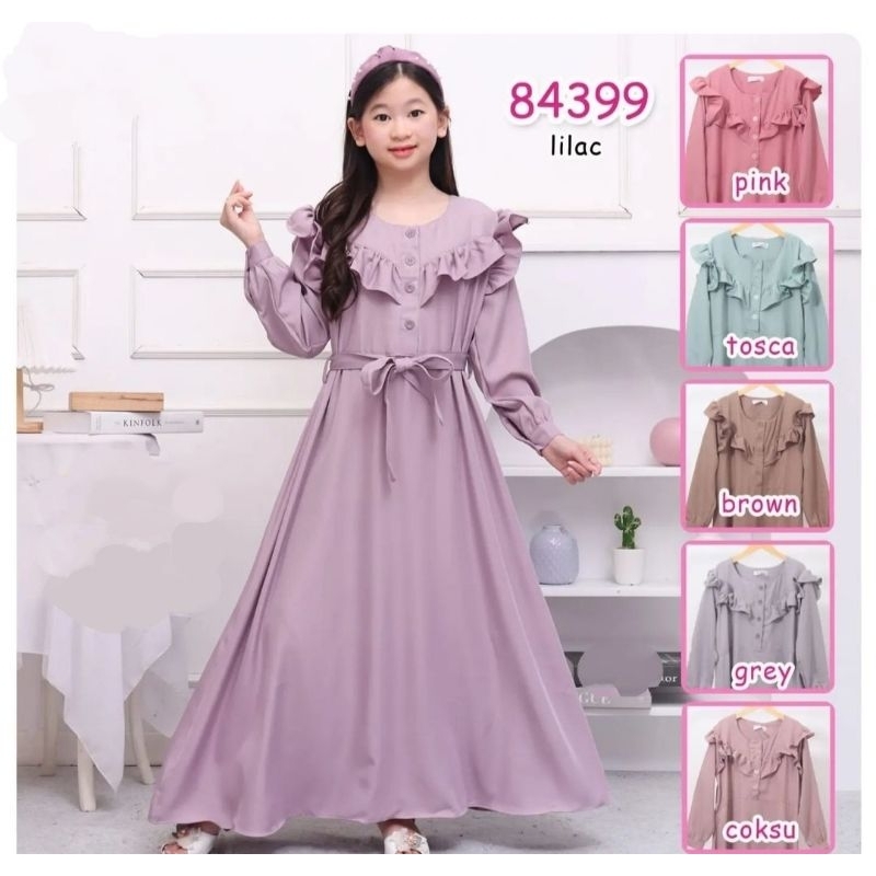 gamis crinkel anak terbaru kekinian/gamis anak usia 3-12 tahun/dres anak terbaru