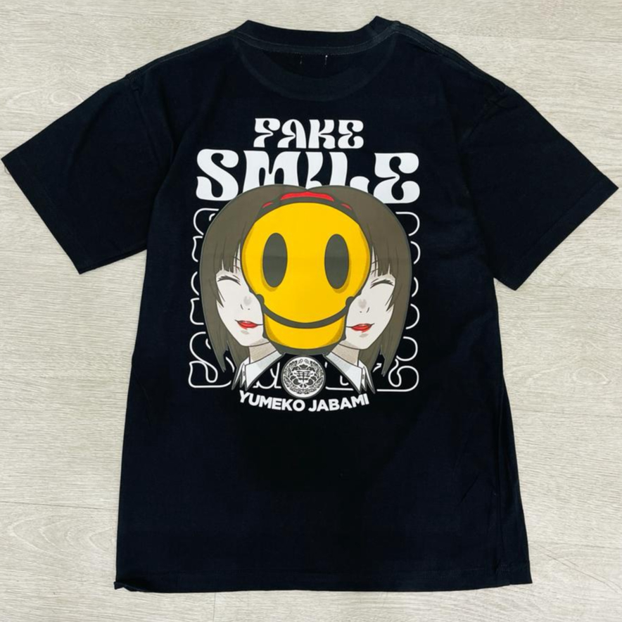 Tshirt Fake Smile Yumeko Black Anime Manga Kakegurui Premium Unisex