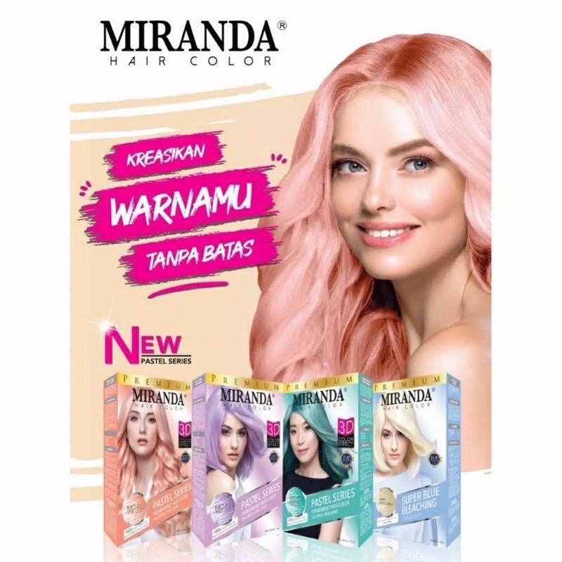MIRANDA Hair Color Pastel Series | Semir Pewarna Rambut Pastel | Bleaching | Peach | Taro