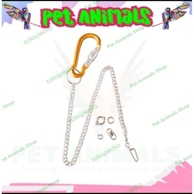 Rantai kaki burung parkit australia,falk,nuri,dora fullset 7.5mm