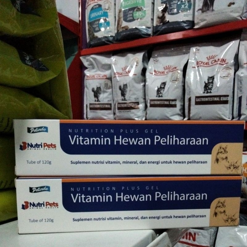 Nutri pets Animal Health Nutrition plus gel supelemen nutrisi vitamin dan energi hewan Nutri pets tube of 120gr