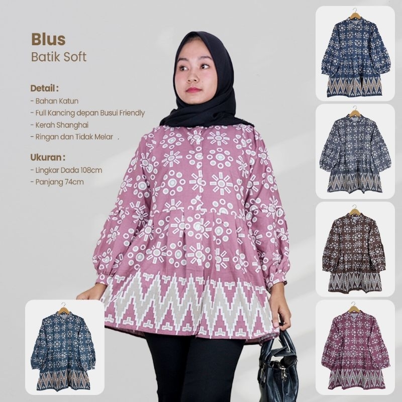 Blus Batik Soft Lengan Panjang- Naira Batik