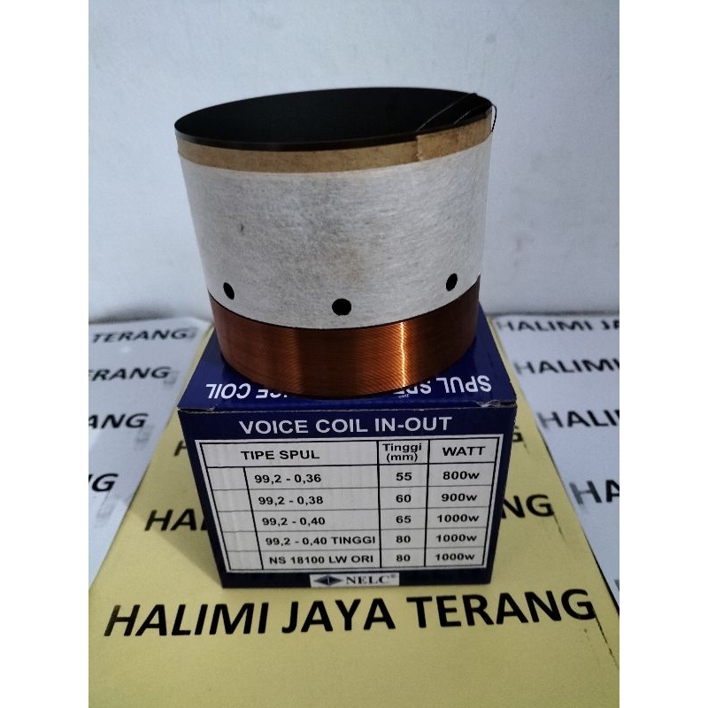 Spull speaker 15 inch 18 inch spull 4 inch voice coil 99,2 in out 2 layer luar dalam Nelc