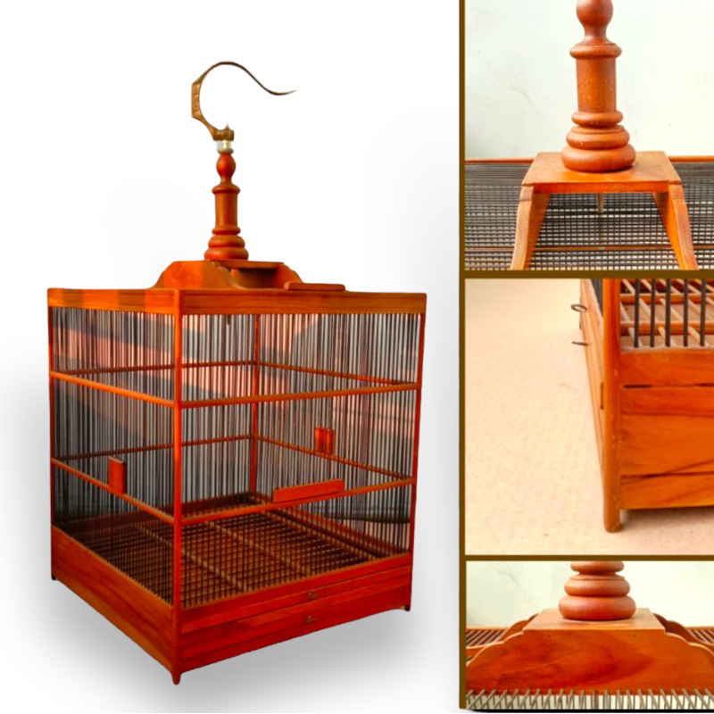 SANGKAR KANDANG PENJINAKAN WAMBI HWAMEI JATI JEPARA