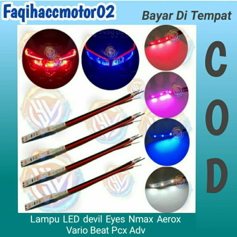 Lampu Led Demon Eyes lampu devil eyes grade A motor Vario Beat Nmax Aerox Lexi - Ungu