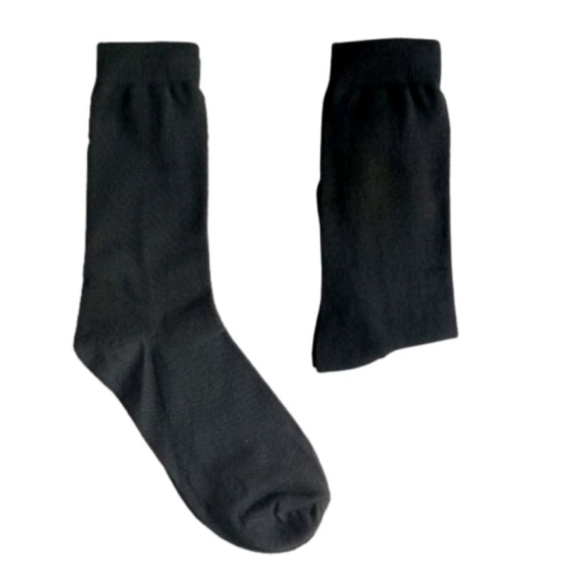 ( 3 pasang ) kaos kaki sekolah SD SMP SMA hitam polos panjang sebetis bahan spandek katun lembut dan nyaman dipakai