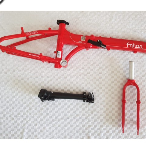 Frame Fork plus Handlepost Fnhon Blast V Brake 20 22 inch Merah Red