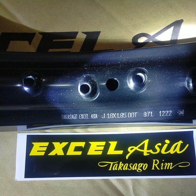 VELG TAKASAGO EXCEL ASIA RING 18 HITAM BLACK UKURAN 160 185 PER BIJI