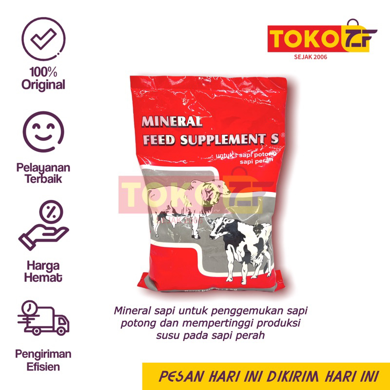 [MINERAL SAPI] Mineral Feed Suplement S 1Kg Untuk Sapi Potong & Sapi Perah | Penggemuk Sapi & Pelanc