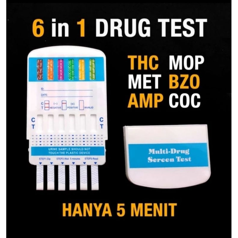 Alat Tes Narkoba 6 Parameter 5 Parameter - Alat Test Narkotika DRUG ABUSE TEST BNN