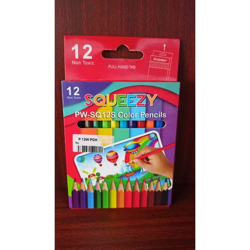 

PENSIL 12 WARNA SQUEEZY PENDEK