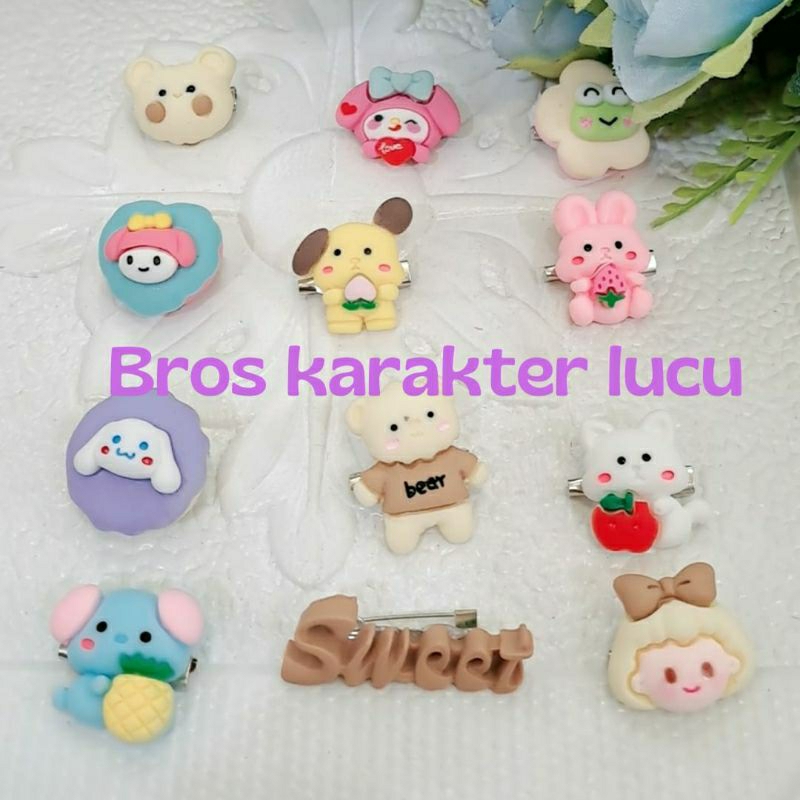 Bros resin / bros clay /Bros dagu / bros hijab / bros karakter / bros pin / bros hijab / bros baju / bros tas