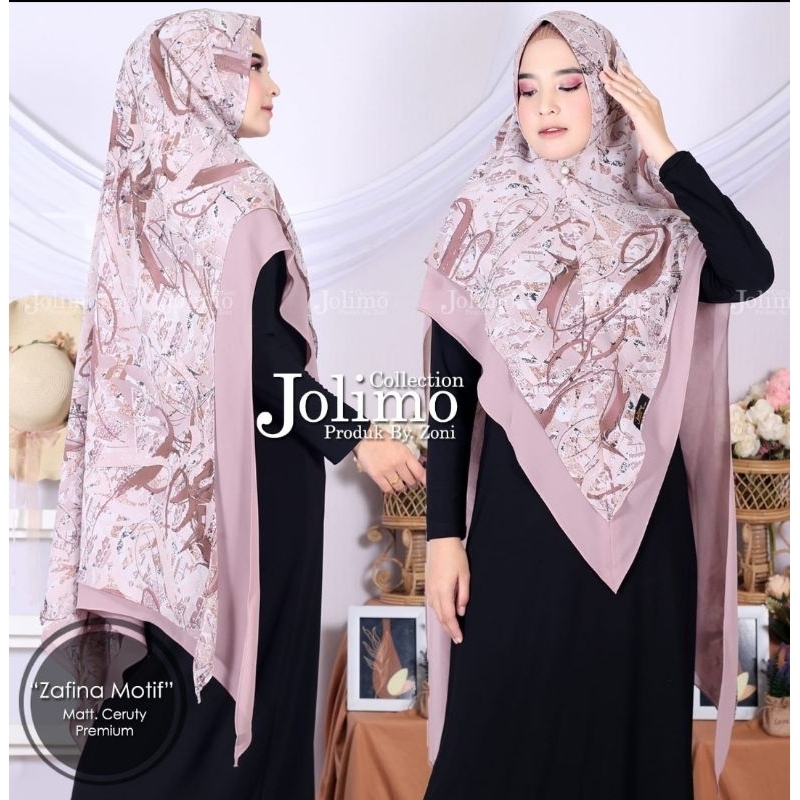 ZAVINA MOTIF MATERIAL CERUTY BABYDOLL 2 LAYER ORI JOLIMO
