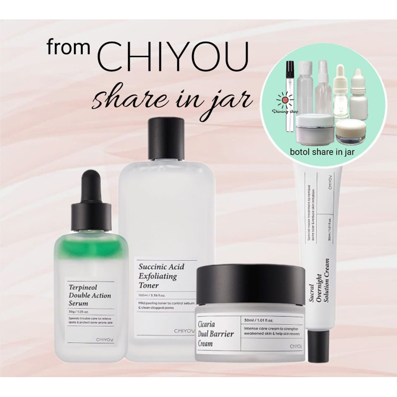 [Share in jar] Chiyou Fromchiyou Succinic Acid Exfoliating Toner Terpinol Double Action Serum Cicari