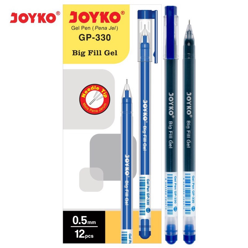 

12 Pcs!! PENA JOYKO BIG FILL BIRU GP-330