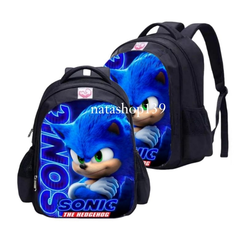 Hot Sale Ransel Import Tas Sekolah TK-SD Anak Laki-Laki Perempuan Karakter Balap SONIC