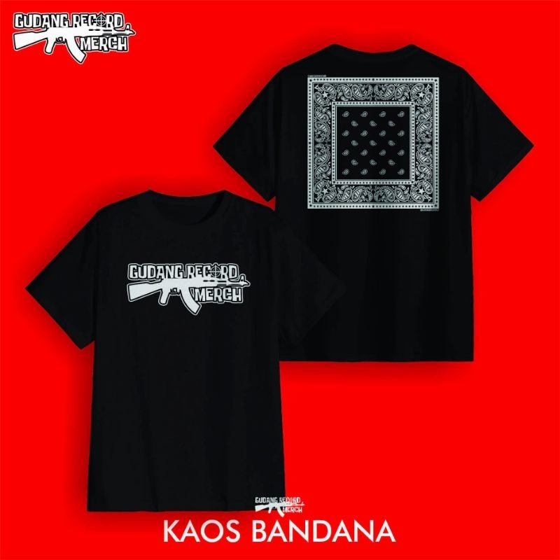 GURANG RECORD MERCH - TSHIRT BANDANA | KAOS BANDANA MOTIF PAISLEY| FULL PRINT