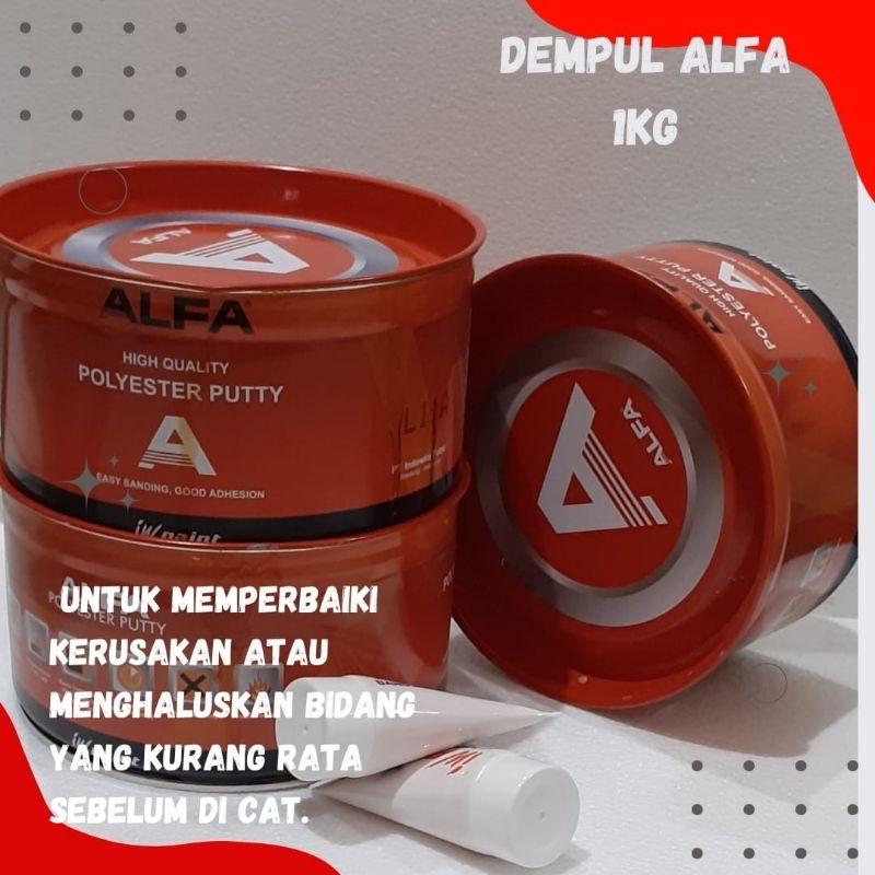 DEMPUL ALFA / OSAN / AUTOCLASS / RECARO 1KG DEMPUL PUTTY DEMPUL BESI ALFA MOBIL MOTOR