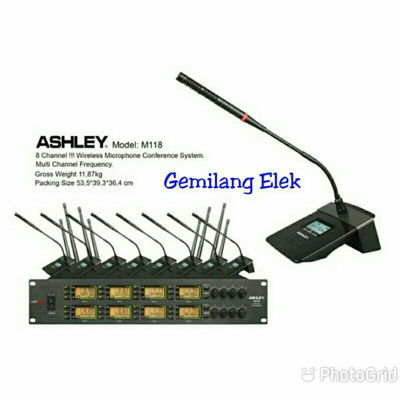 Mic Wireless Meja Podium ASHLEY M118 Original