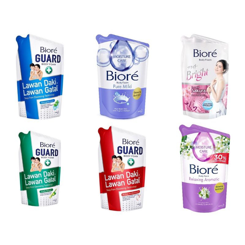 Biore Bodywash 400ml Refill | Sabun Cair Biore 400ml Refill